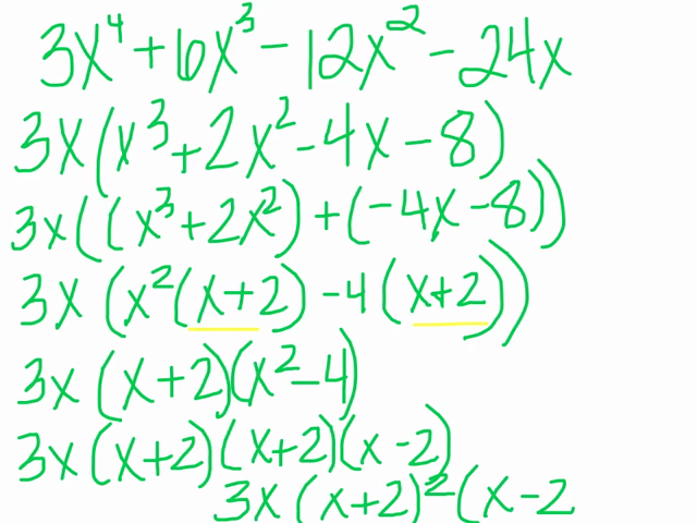 Factor by grouping & Factoring cubics